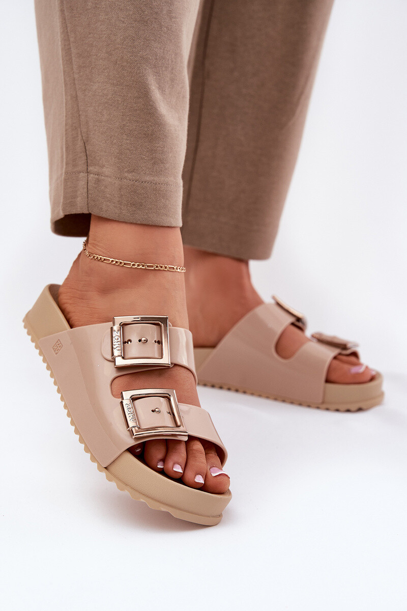 Dámské Pantofle Hladké Vonná ZAXY Béžové