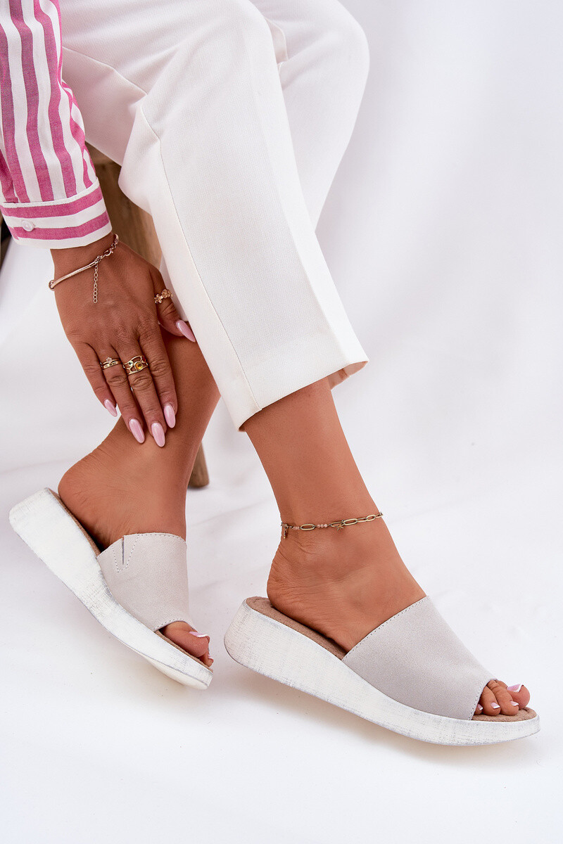 Semišové Dámské Sandály Na Klínu Panto Fino