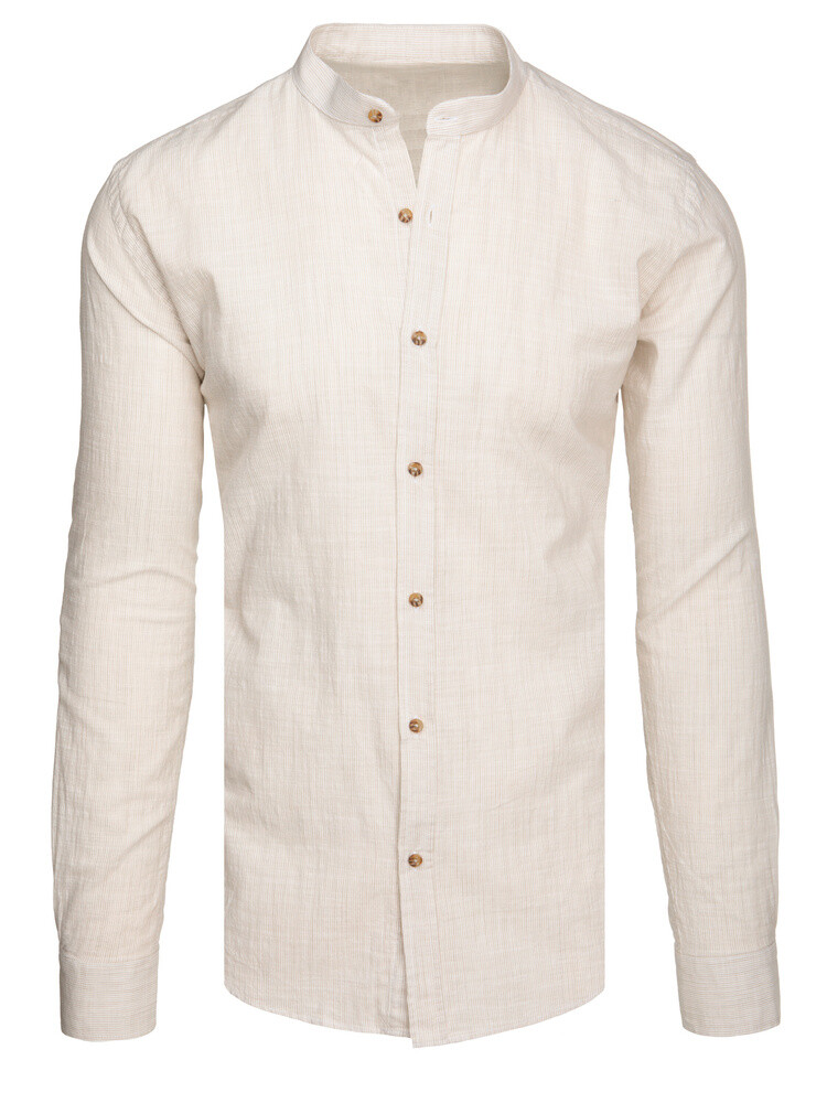 Koszula męska jasnobeżowa Dstreet