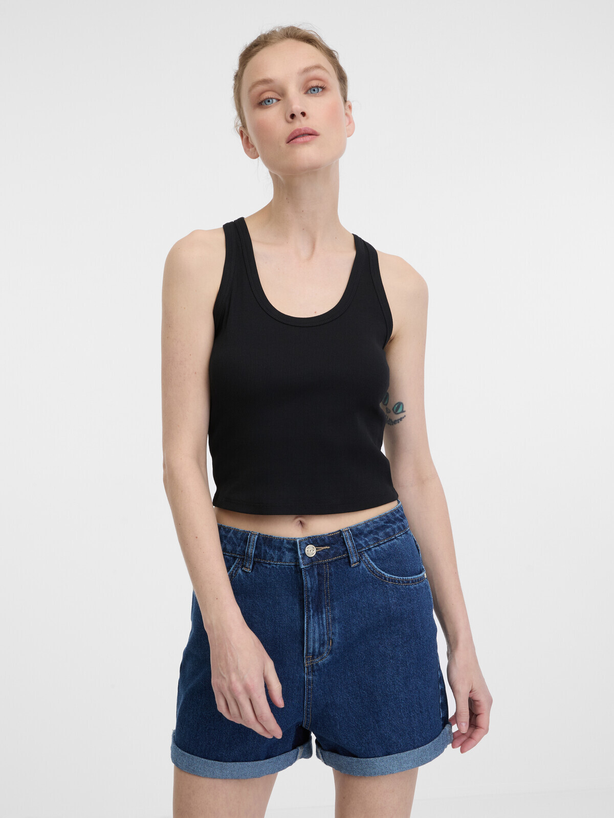 Černé dámské crop tílko ORSAY - Dámské