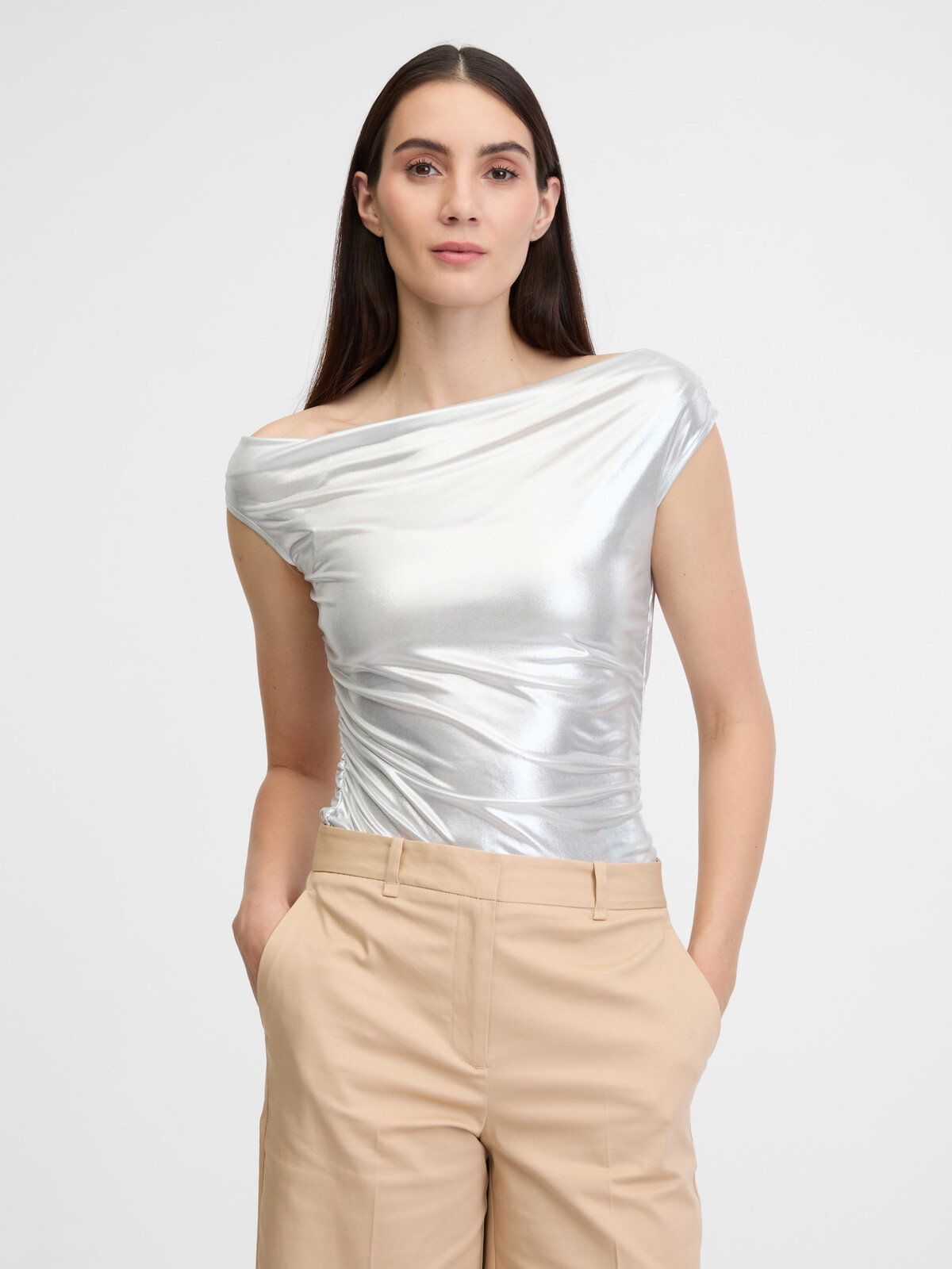 Stříbrná dámská halenka ORSAY - Dámské