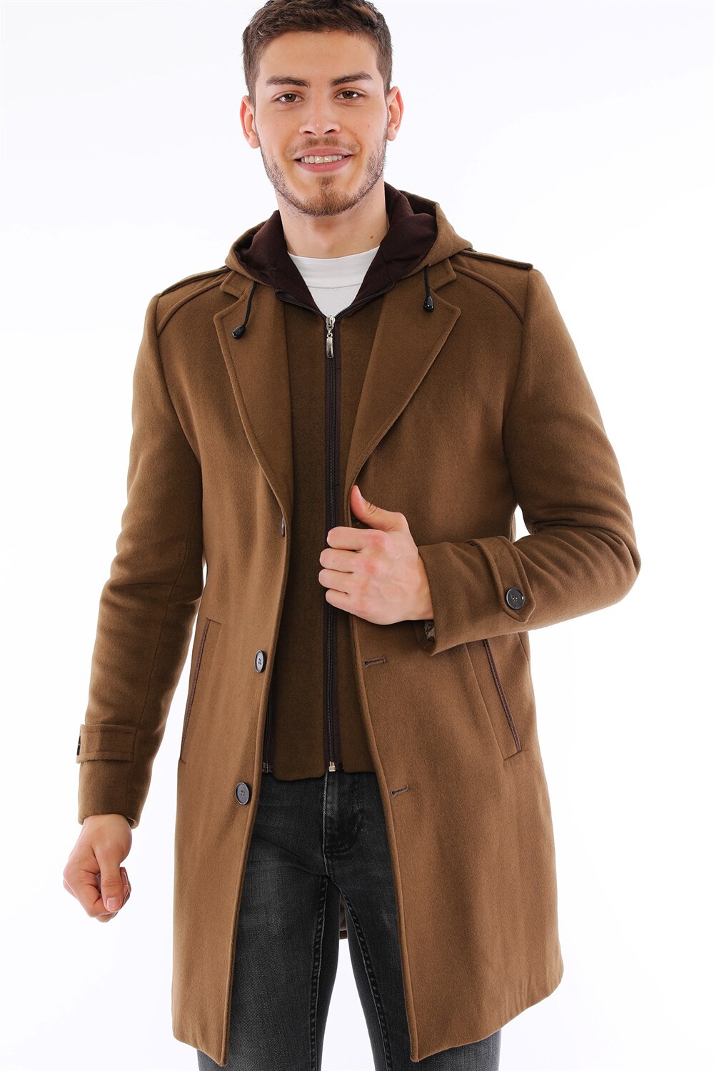 PLT8401 DEWBERRY MEN'S COAT-CAMEL