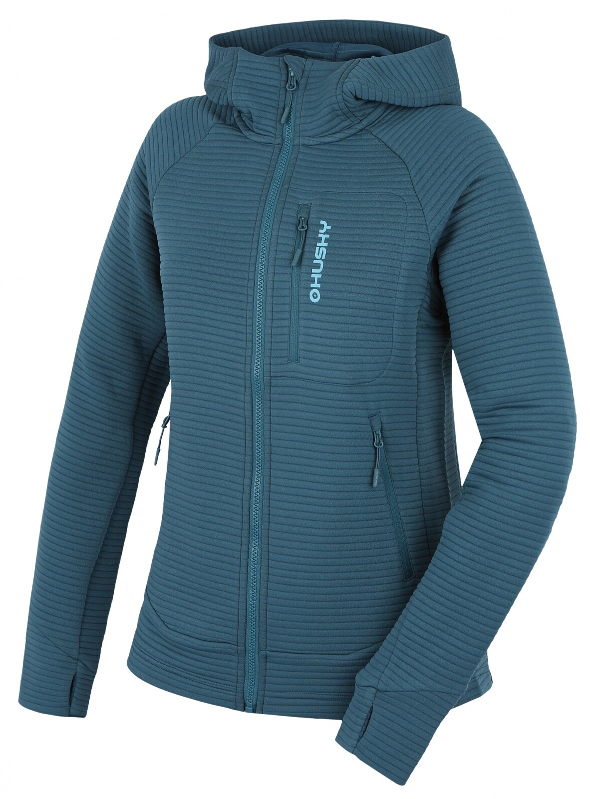 Husky Anara L M, turquoise Dámská mikina s kapucí