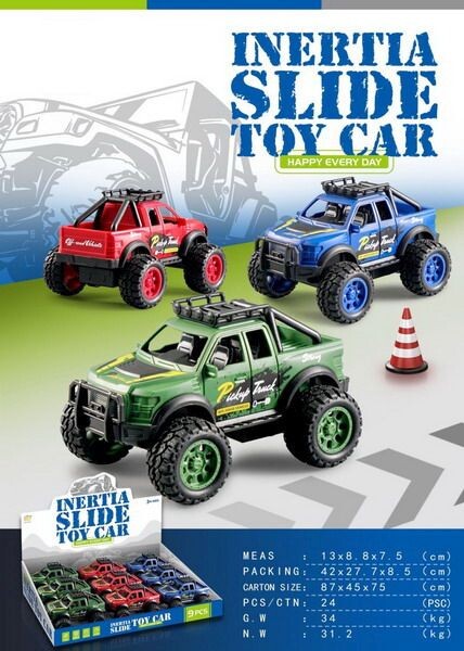 Auto terénní na setrvačník 13 cm