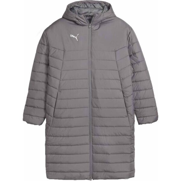 Puma TEAMFINAL BENCH JACKET Pánská zimní bunda, šedá, velikost
