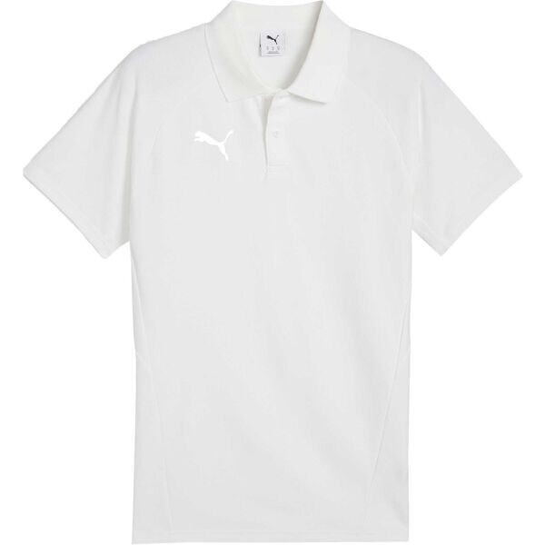 Puma TEAMEVOSTRIPE POLO Pánské polo triko, bílá, velikost