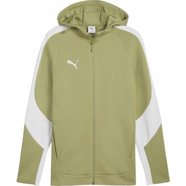 Puma TEAMEVOSTRIPE HOODED JACKET Pánská bunda, khaki, velikost