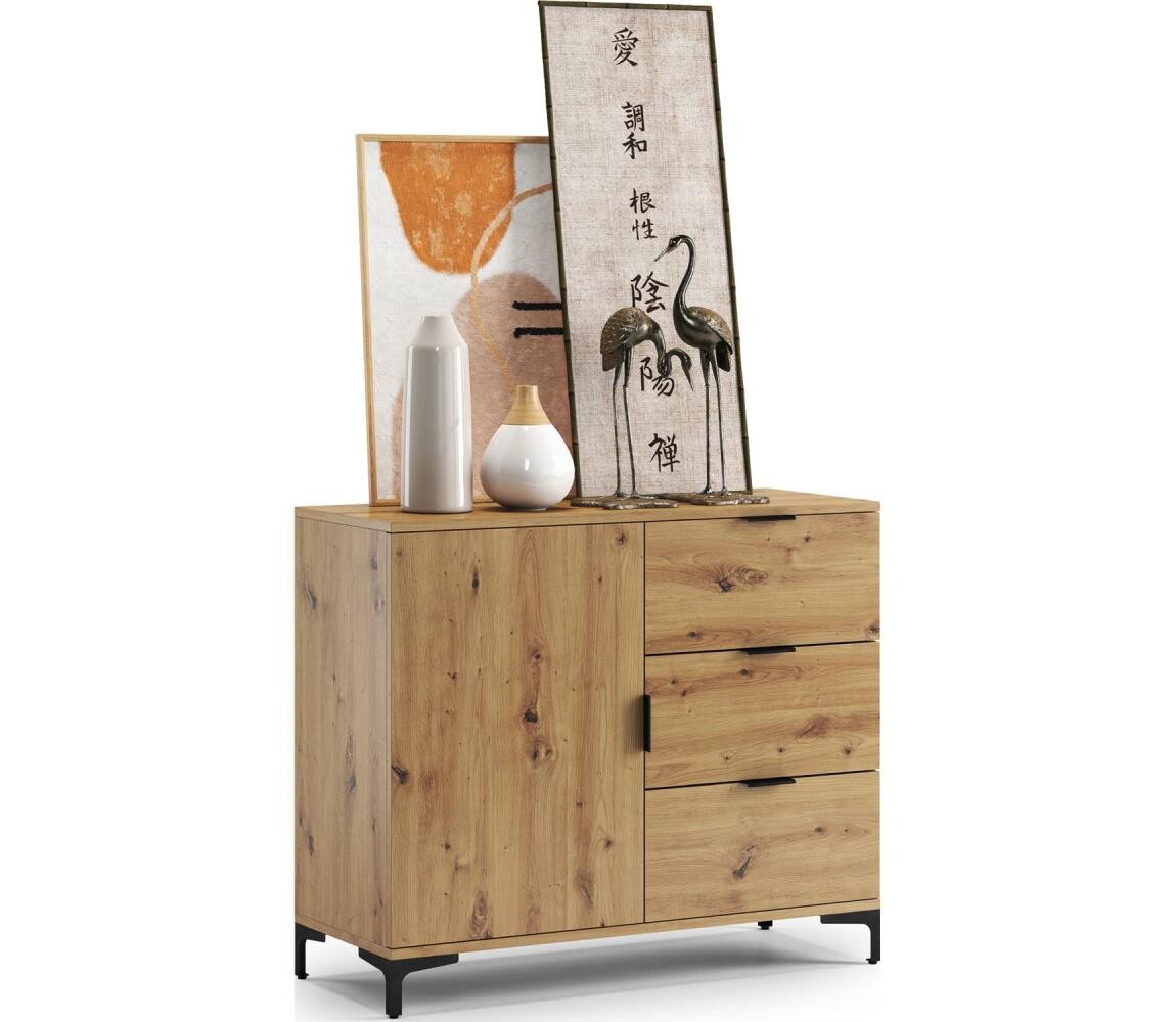 Mazzoni Komoda se zásuvkami LORA dub artisan