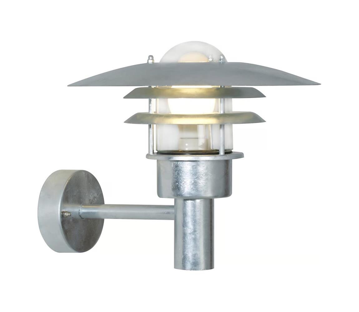 Nordlux Nordlux - Venkovní nástěnné svítidlo LONSTRUP 1xE27/60W/230V IP44 stříbrná