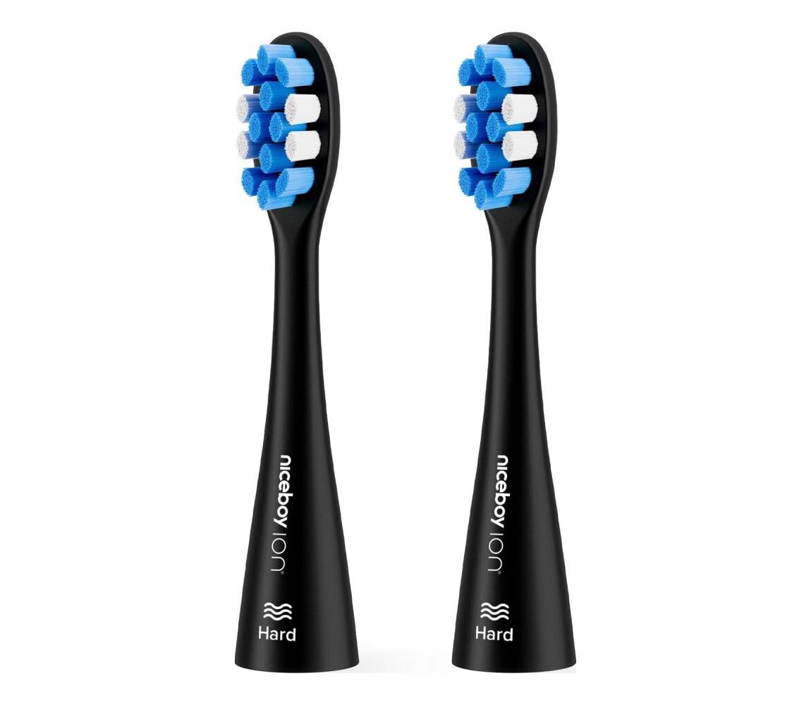 Niceboy Niceboy- SADA 2x Náhradní hlavice Hard pro kartáček ION  a Smart černá