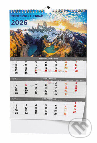 Tříměsíční kalendář 2026 - nástěnný kalendář - Baloušek