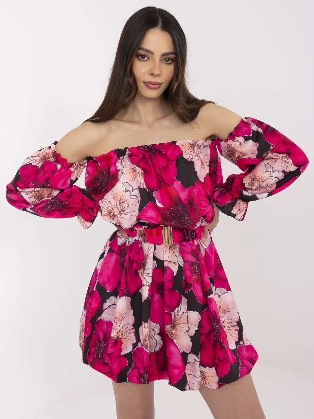 Dress-MI-SK-A1447.84-black-pink