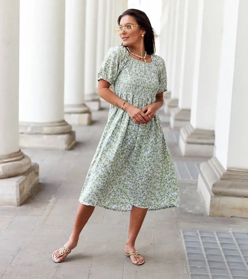 UR/CEO Green floral dress Edoardo