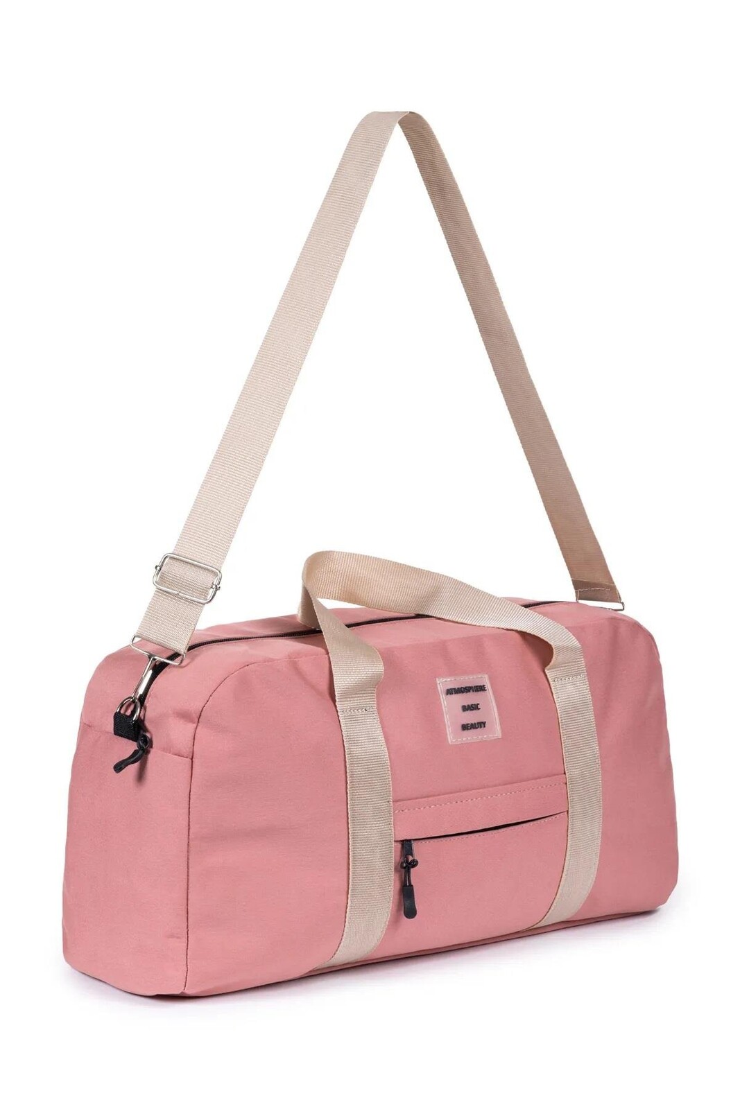 59458 Dewberry Unisex Front Pocket Long Strap Sports Bag-PINK