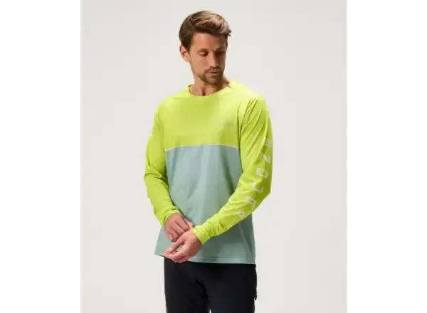 Endura Singletrack Core Printed Tee pánský dres dlouhý rukáv Lime Green vel. XL