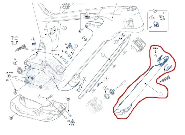 Cannondale kryt baterie 2020 COVER DT BOTTOM EXIT V2 (K34040)