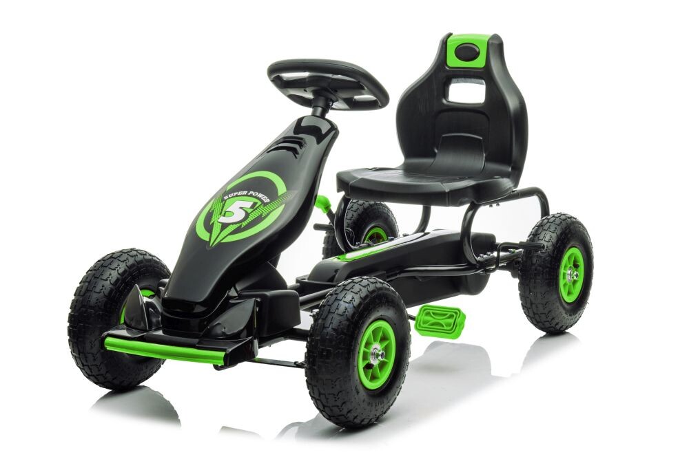 mamido Dětská šlapací motokára G18 zelená