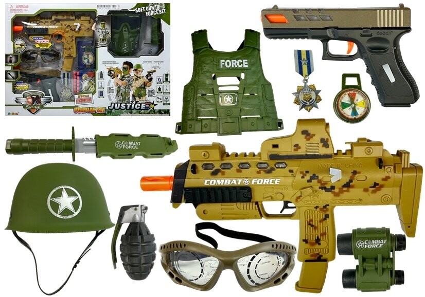 mamido Vojenská sada s pistolemi MP7 a Glock 17