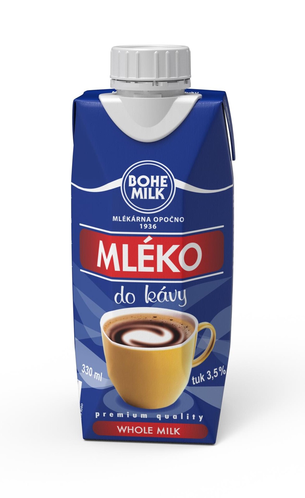 Mléko do kávy Bohemilk - 3,5 %, 0,33 l