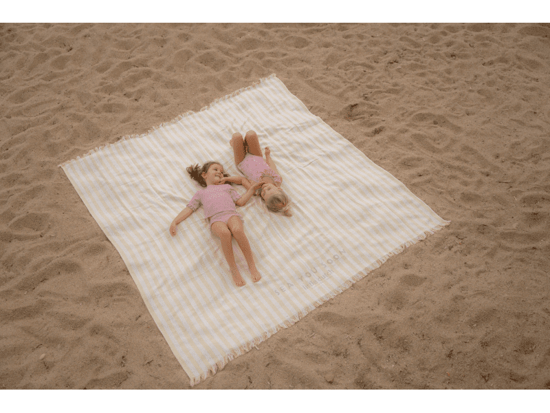 LITTLE DUTCH plážová osuška 200X200 CM BEACH SUNNY YELLOW