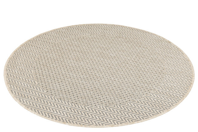 Koberec Flex 19242/P01 rybí kost, béžový/krémový kruh