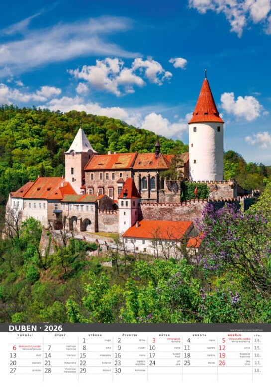 Naše hrady a zámky 2026 - nástěnný kalendář