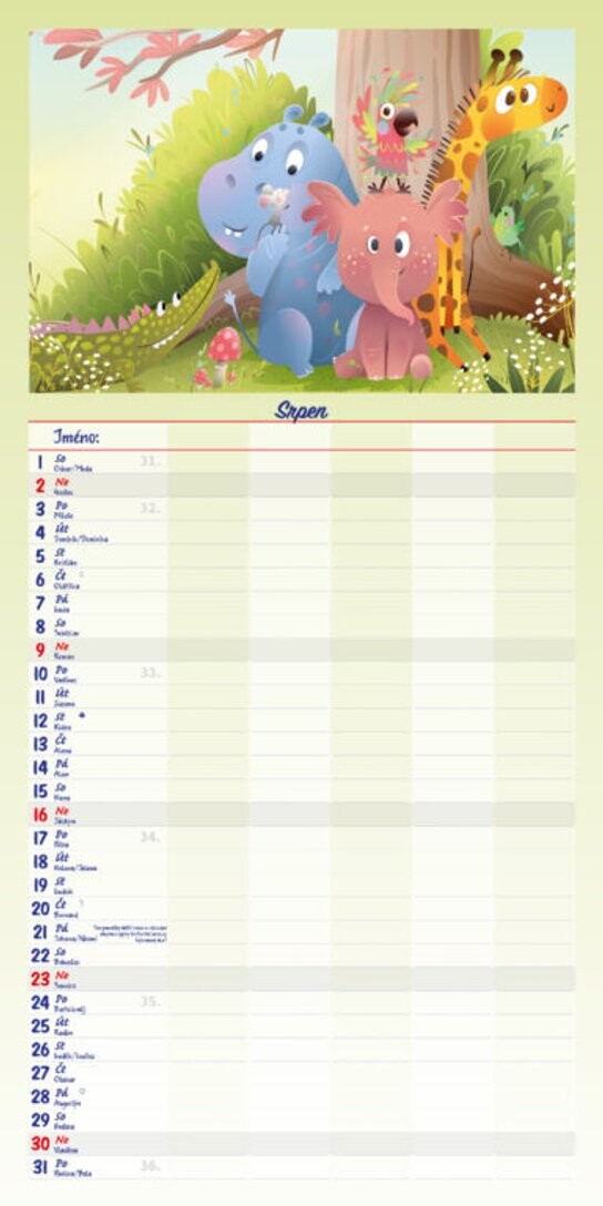 MAXI rodinný plánovač 2026 - nástěnný kalendář