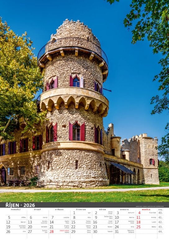 Nejkrásnější místa České republiky 2026 - nástěnný kalendář