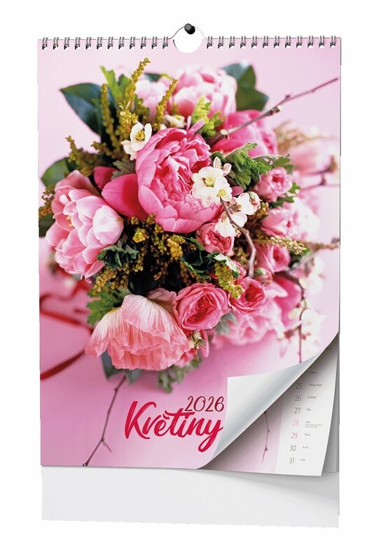 Květiny 2026 - nástěnný kalendář