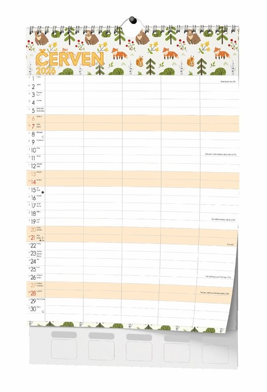 Rodinný plánovací kalendář - nástěnný kalendář