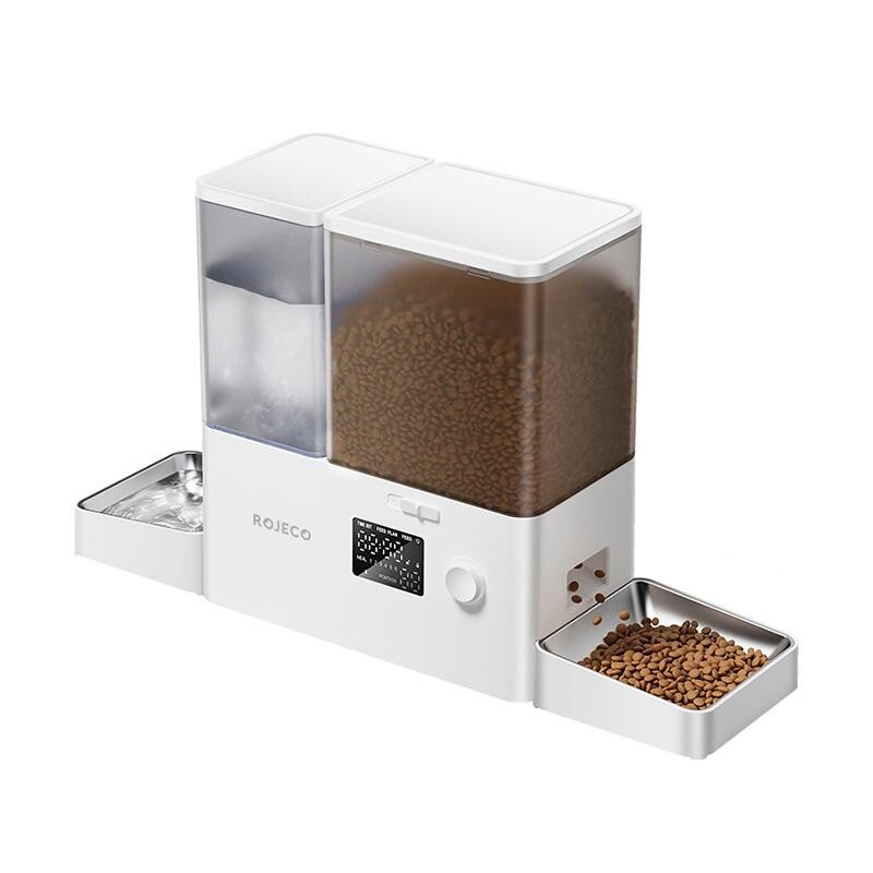 Rojeco Button Version 2 v 1 - fontána/dávkovač potravin (bílá)