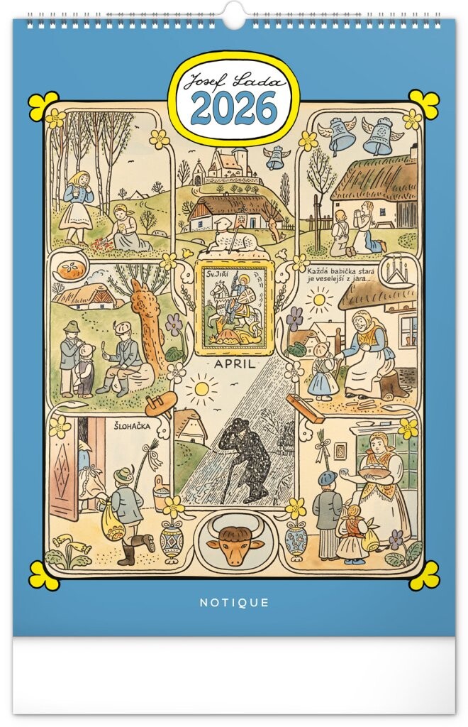 Kalendář 2026 nástěnný: Josef Lada, 33 x 46 cm