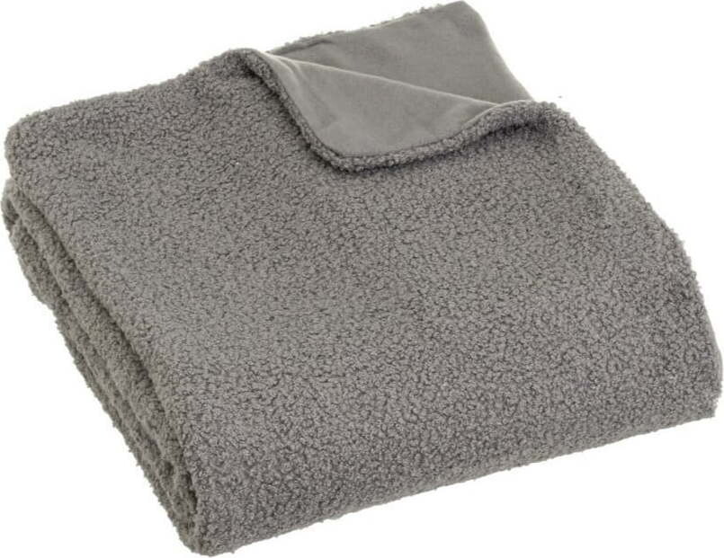 Šedá deka s beránkem 130x160 cm Sherpa Bouclé – Casa Selección