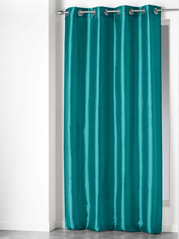 Modrý závěs z mikrosaténu 140x240 cm Shana – douceur d'intérieur