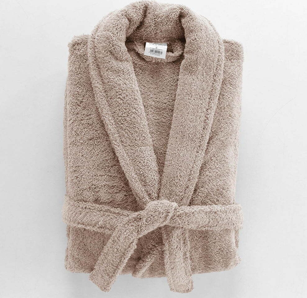 Světle hnědý bavlněný župan velikost M Tendresse – douceur d'intérieur