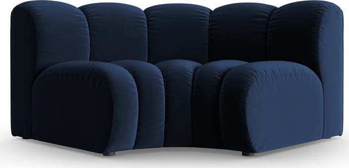 Modrý sametový modul pohovky (variabilní roh) Lupine – Micadoni