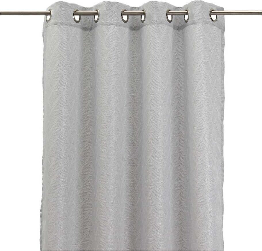 Šedý/ve stříbrné barvě závěs z žakáru 140x260 cm Lluvia – Casa Selección