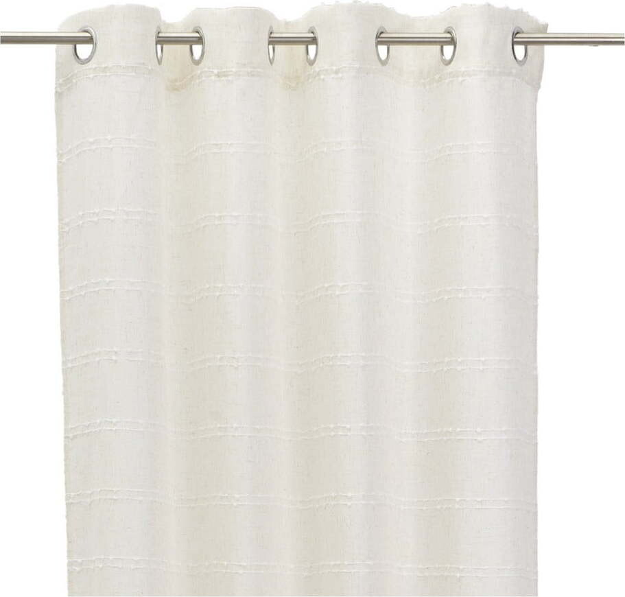Bílo-béžový závěs s příměsí lnu 140x260 cm Nodes – Casa Selección