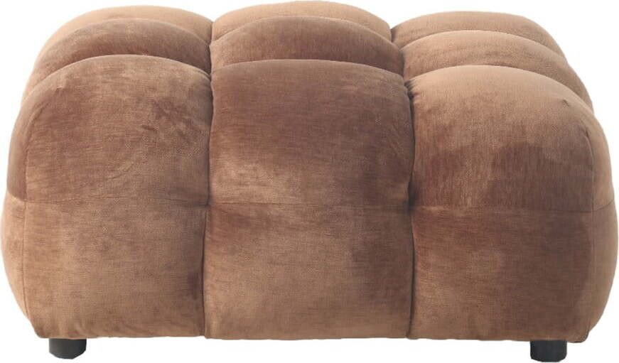 Hnědá sametová podnožka Hackman – Dutchbone