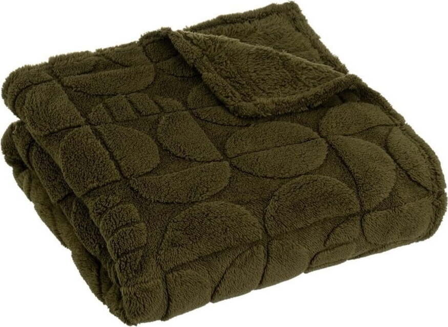 Zelená deka z mikroplyše 130x160 cm Mid Century – Casa Selección