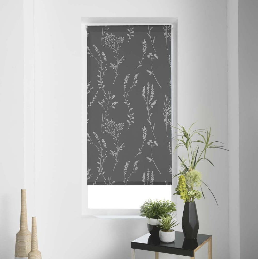 Antracitová textilní roleta 45x180 cm Forelista – douceur d'intérieur