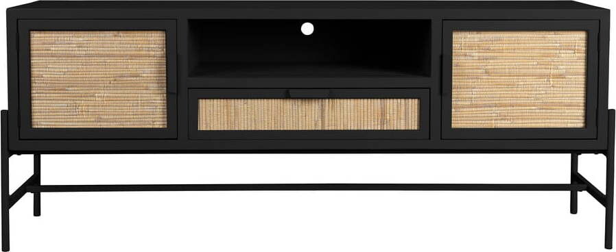 Černý TV stolek z jedlového dřeva 148x60x38 cm Yasu – Dutchbone