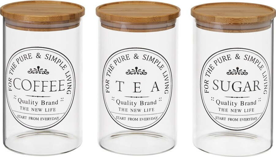 Skleněné dózy v sadě 3 ks – Casa Selección