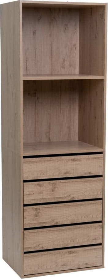 Otevřená modulární skříň v dekoru dubu v přírodní barvě 60x180x45 cm Modular – Casa Selección