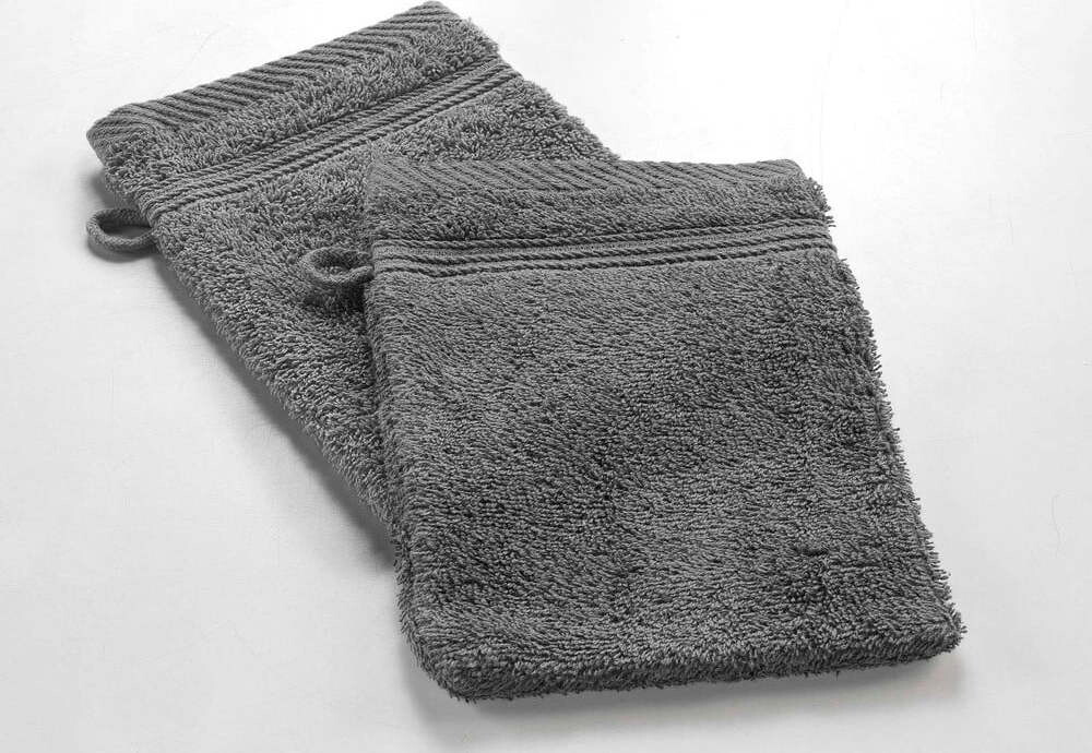 Tmavě šedá bavlněná žínka 15x21 cm Tendresse – douceur d'intérieur
