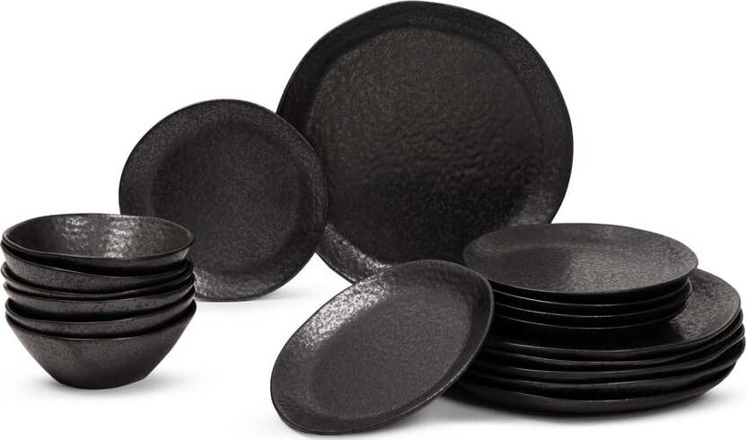 Kameninová jídelní sada 18 ks Dark Moon – Bonami Selection