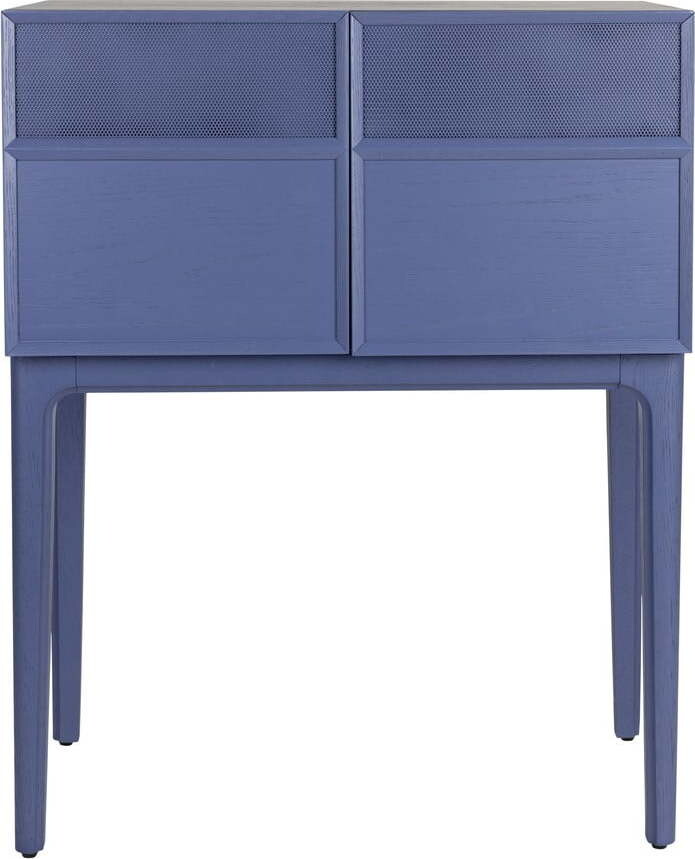 Modrá komoda v dekoru dubu 80x100x45 cm June – Zuiver