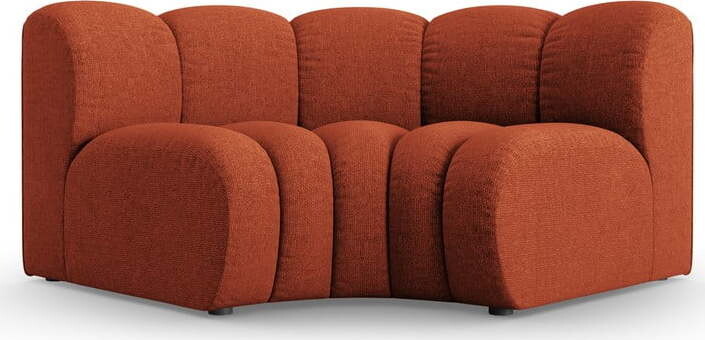 Žinylkový modul pohovky v cihlové barvě (variabilní roh) Lupine – Micadoni