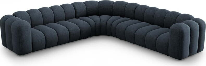 Modrá žinylková modulární rohová pohovka Lupine – Micadoni