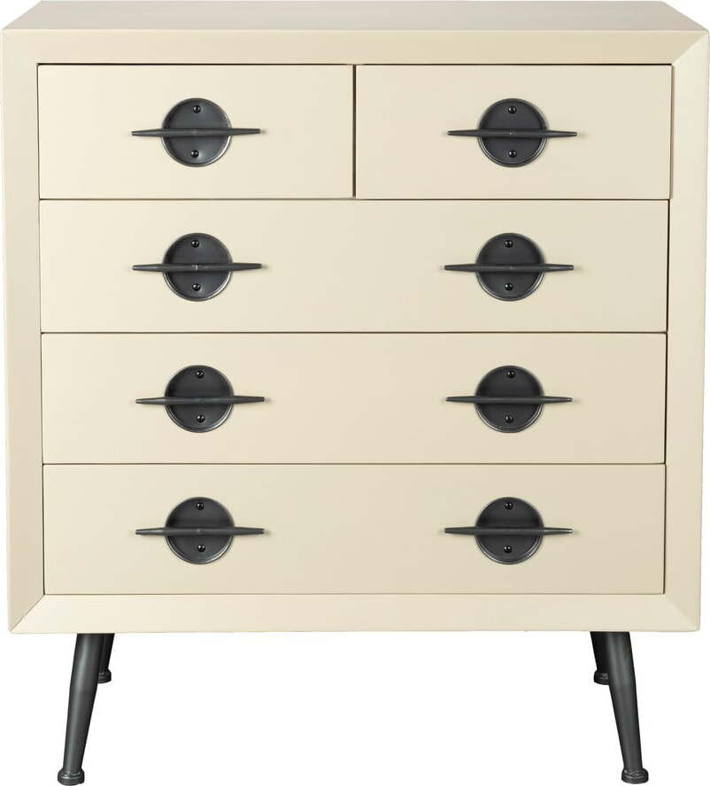 Béžová komoda z kaučukového dřeva 86x86x40 cm Edson – Dutchbone